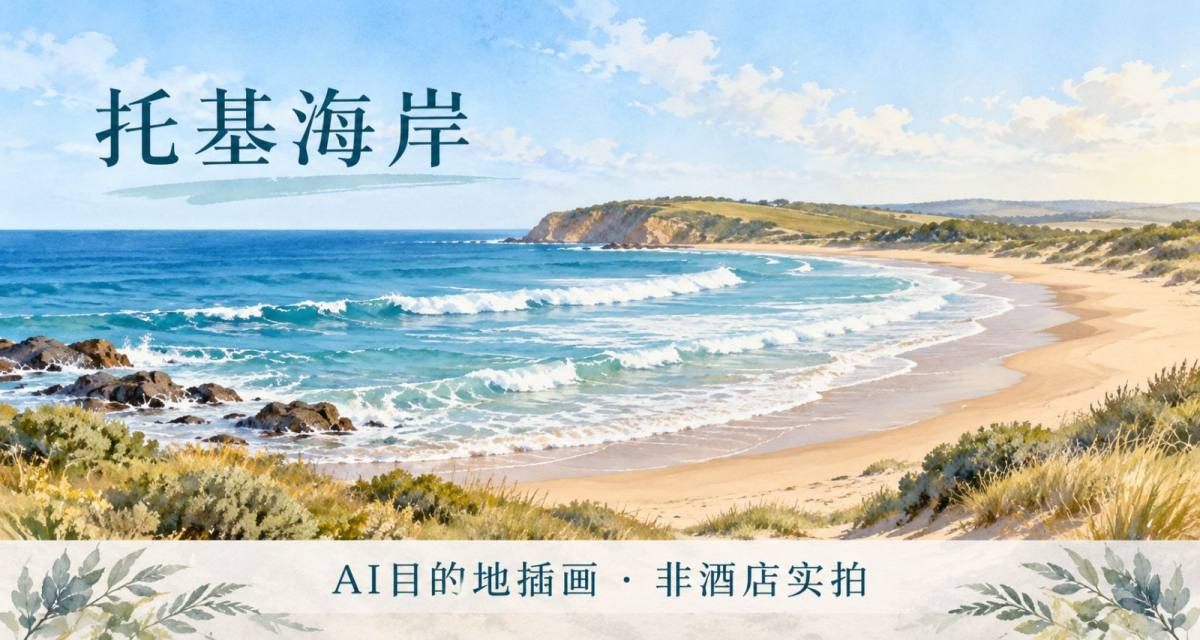 托基海岸AI目的地插畫（非酒店實拍）