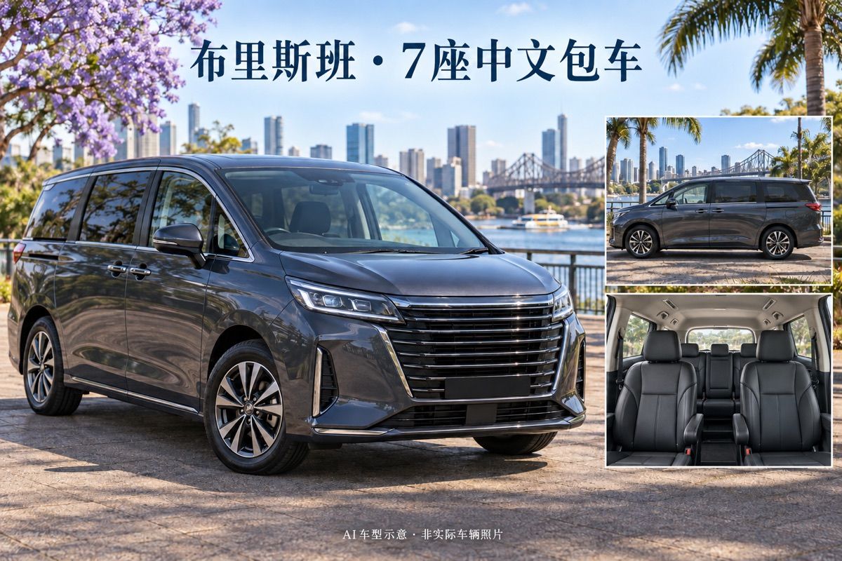 布里斯班7座中文司機包車｜最多6人｜10小時私人行程