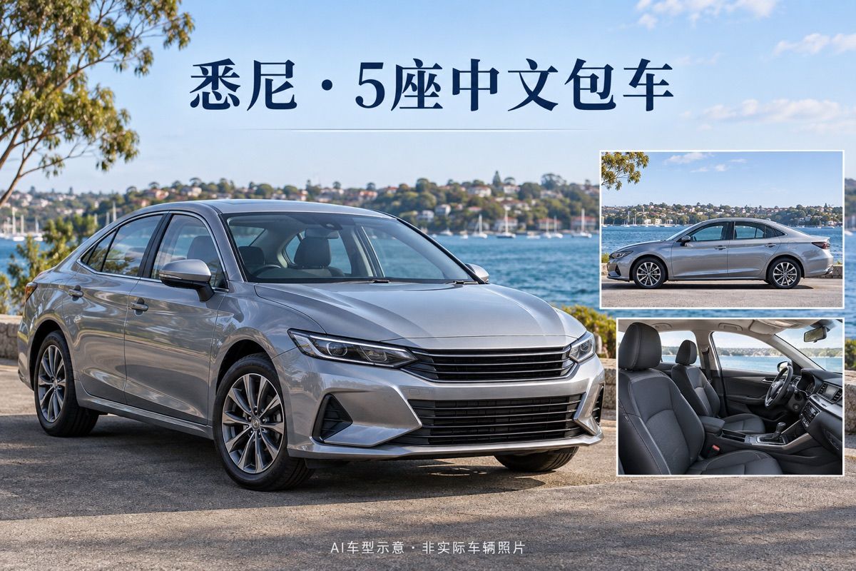 悉尼5座中文司機包車｜最多4人｜10小時一日行程