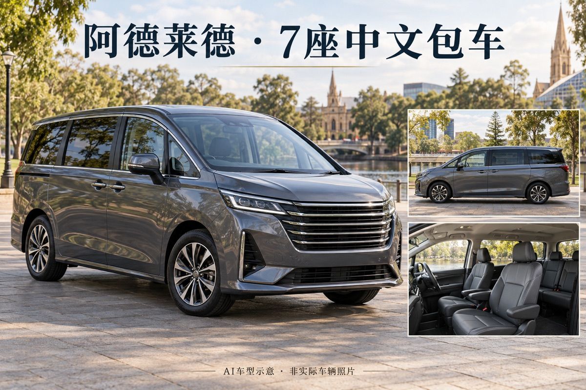 阿德萊德7座中文司機包車｜最多6人｜10小時私人行程