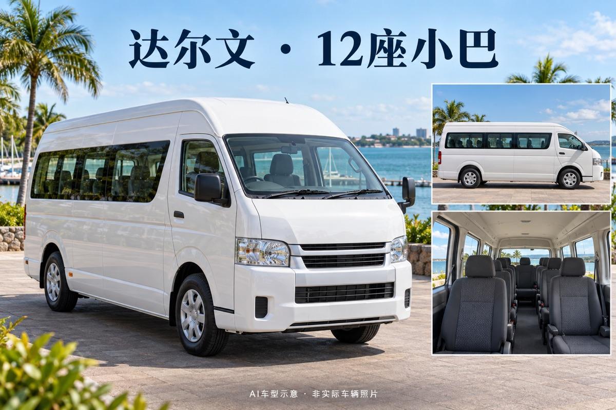 達爾文12座小巴中文包車｜最多10人｜10小時私人用車車型照片